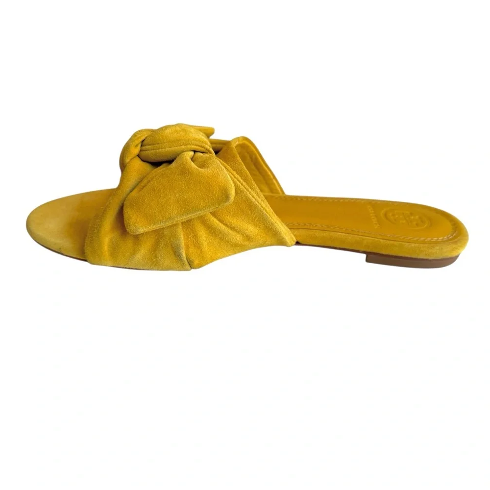 Tory Burch Annabelle Bow Sandals Suede Slides